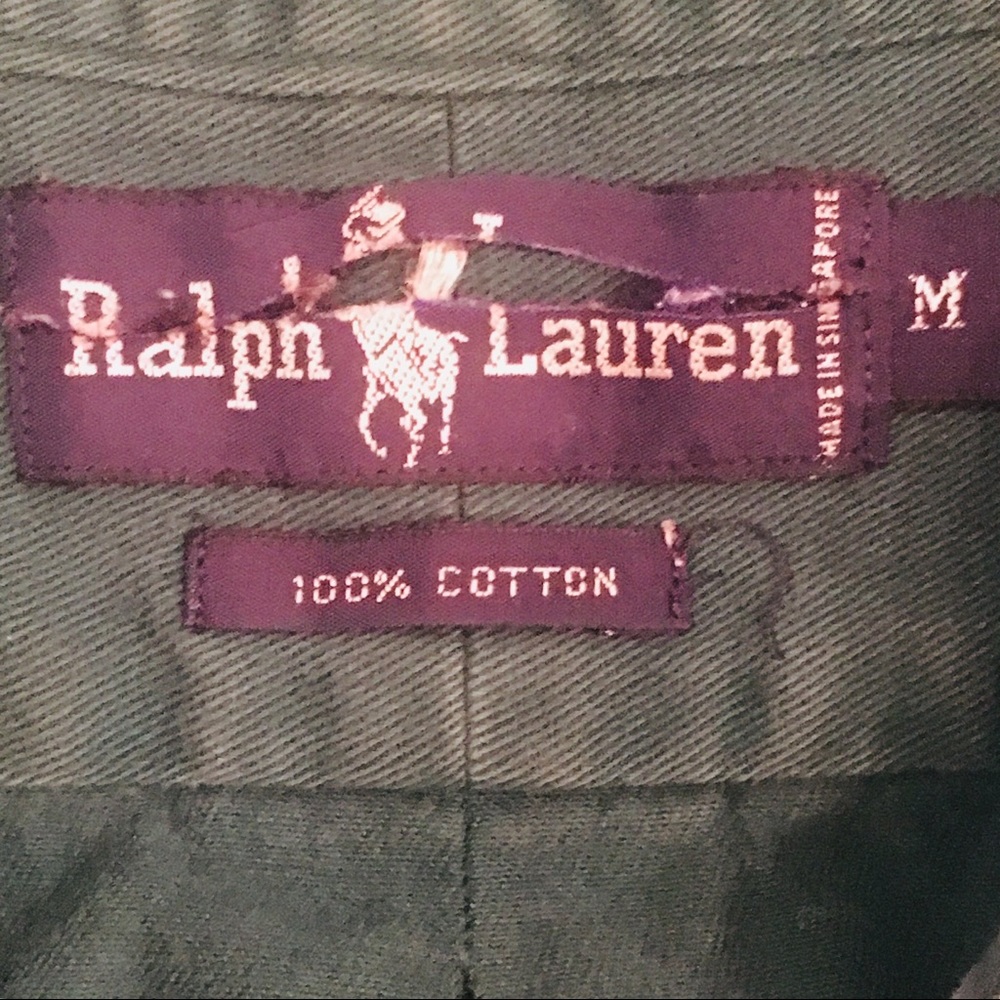 : [ FREE ] Vintage Polo Ralph Lauren Oxford Shirt - Picture 2 of 3